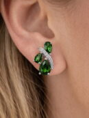 Chrome Diopside, White Cubic Zirconia