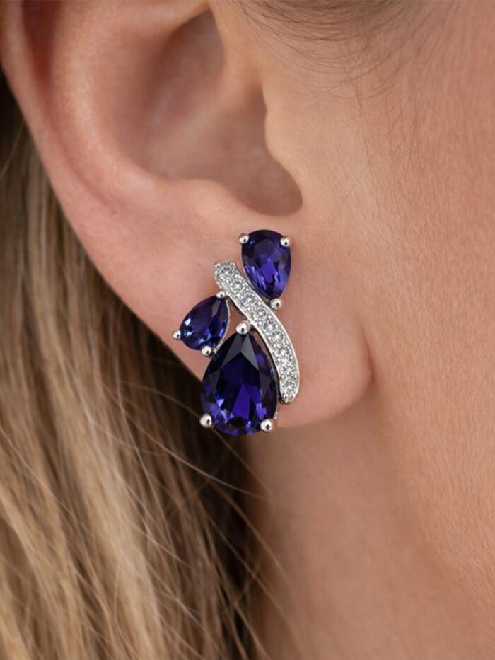 Iolite, White Cubic Zirconia