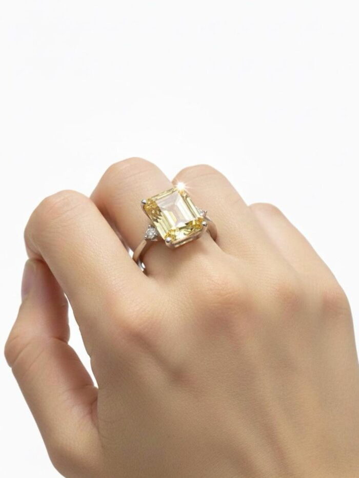 Citrine, White Cubic Zirconia