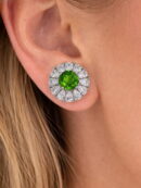 Chrome Diopside, White Cubic Zirconia
