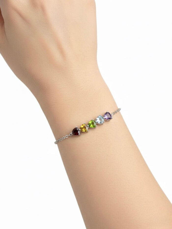 Peridot, Garnet, Amethyst, Sky Blue Topaz, Citrine