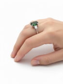 Chrome Diopside, White Cubic Zirconia