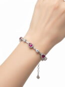 Burma Ruby, White Cubic Zirconia