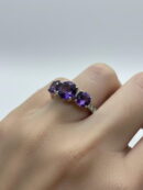 Amethyst, White Cubic Zirconia