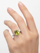 Peridot, White Cubic Zirconia