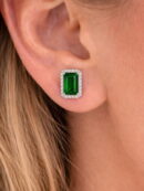 Chrome Diopside, White Cubic Zirconia