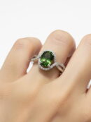 Chrome Diopside, White Cubic Zirconia