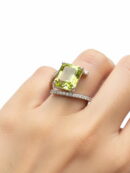 Peridot, White Cubic Zirconia